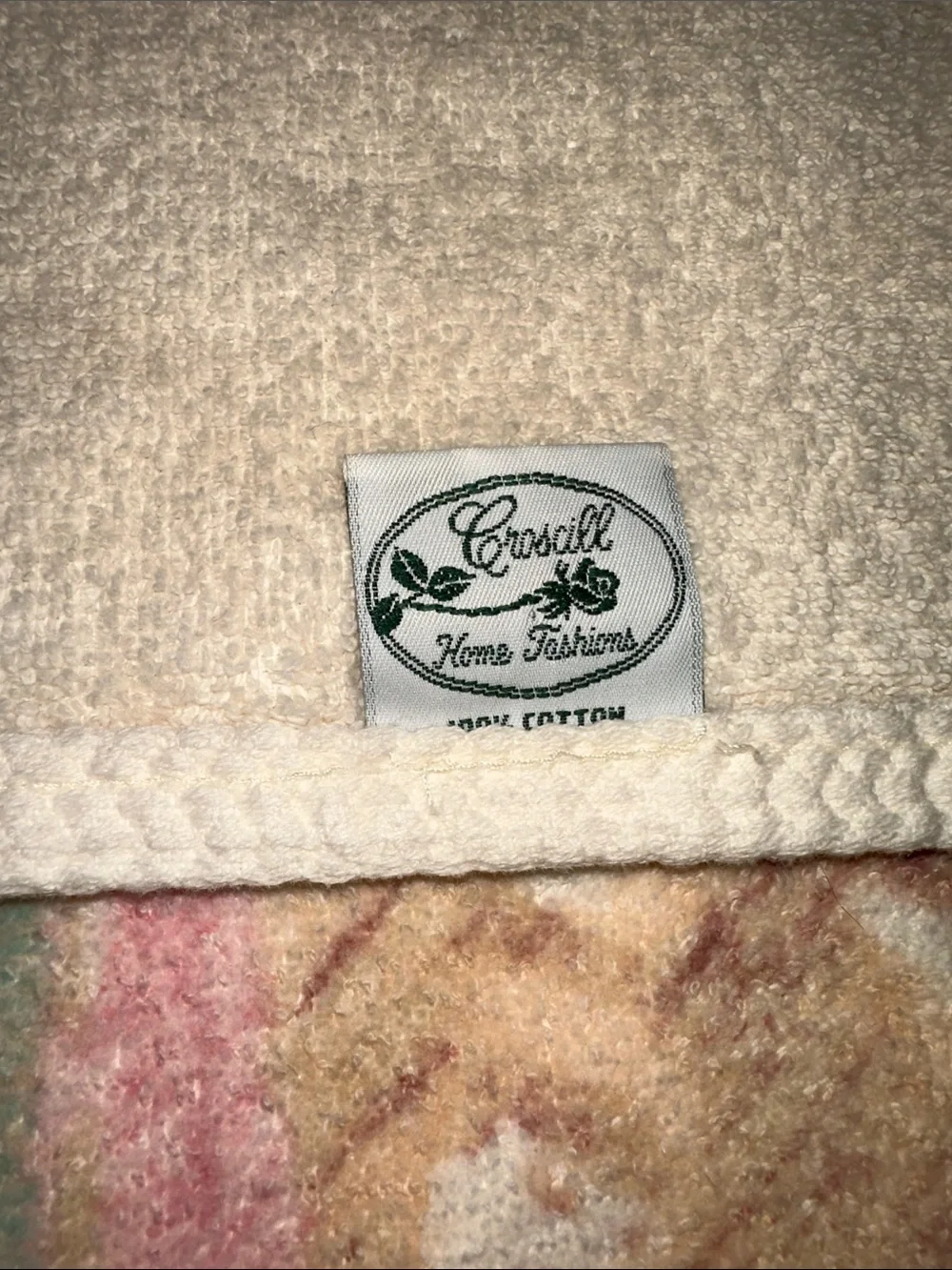 Vintage Croscill 5 Pc Pastel Southwestern Cotton Towel Set 90s